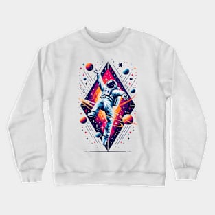 Stellar Ballet: Geometric Space Dancer Crewneck Sweatshirt